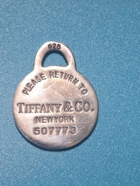 Tiffany & Co. Silver Round 'Please Return To' Tag